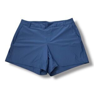 SPANX Navy  Sunshine Pull On Faux Pockets Stretch Shorts Classy Womens Size XL